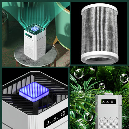 Portable Negative Ion Air Purifier with Filter / Equipped with HEPA Filter Screen / USB Charging Cable / Removes Odors And Dust / Air Purifier Air Volume 51-150 Cubic Meters Per Hour / Durable Plastic / High-Quality Filter Element
