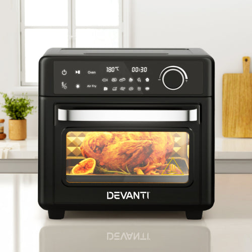 Devanti Air Fryer 15L LCD Fryer Oven