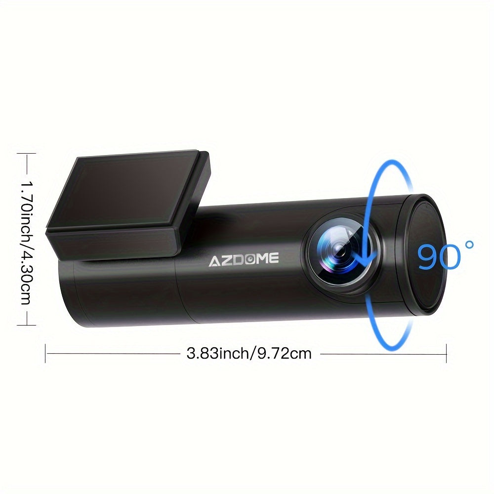 AU AZDOME Dual Channel Car Dash Cam, Front 4K and Rear 1080P, 170° Wide Angle Lens, WDR Super Night Vision, Smart Voice Control, F1.8 Aperture Technology, Built-in 5G WiFi, GPS, Free 64GB Card, Loop Recording, Easy Installation