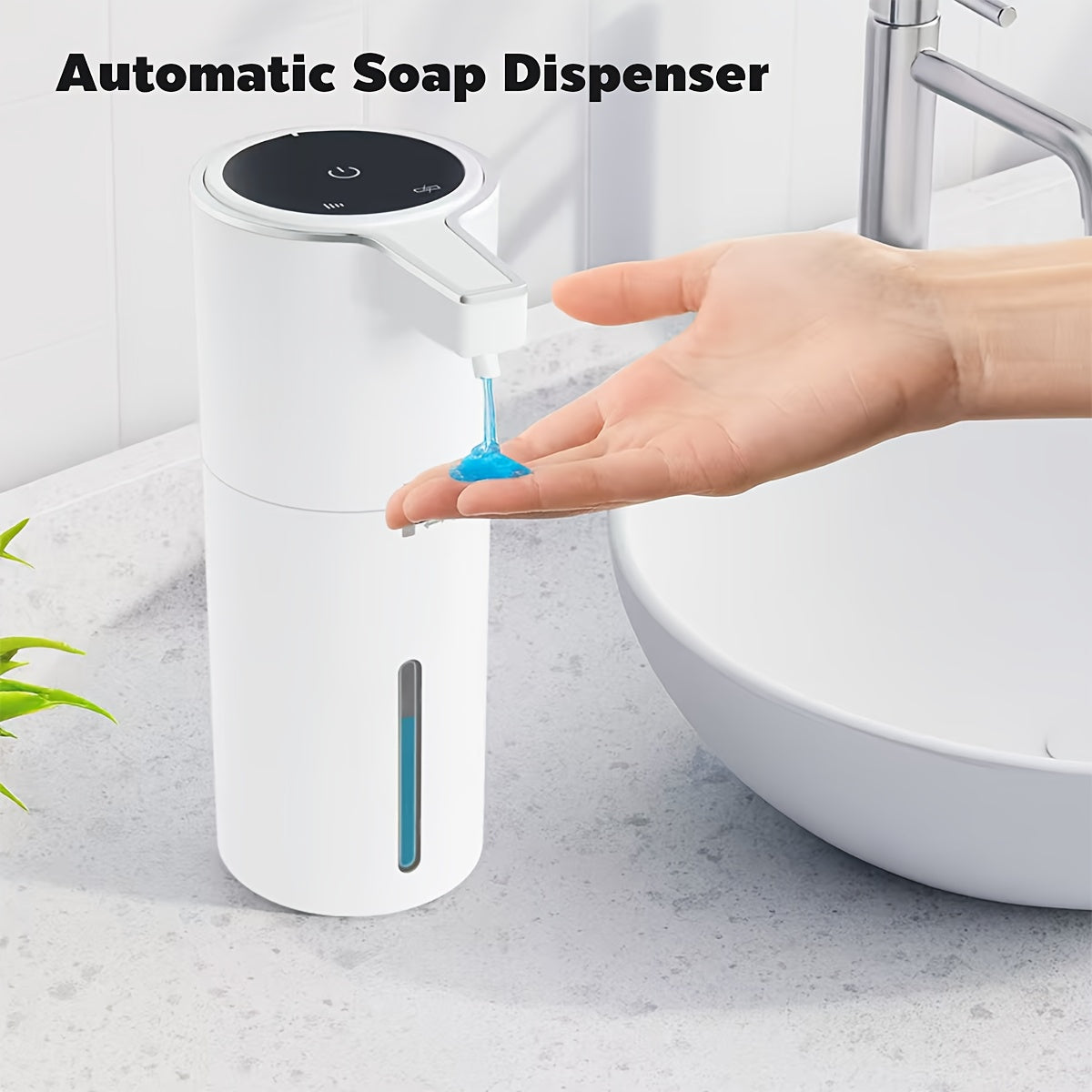 Newly Upgraded Non-contact Smart Soap Dispenser, Infrared Sensor, Sensing Distance 0-40mm, 1800mAh Rechargeable Battery, Capacity 400ml, Liquid Model And Foam Model, Necessary for Bathroom And Kitchen, Supporting Wall Hanging