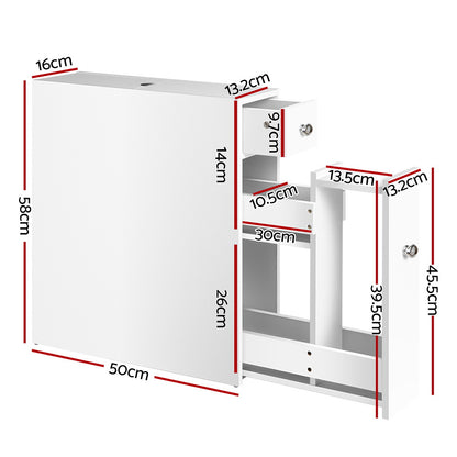 Artiss Bathroom Storage Cabinet Toilet Tissue Box Caddy Holder Side Cupboard