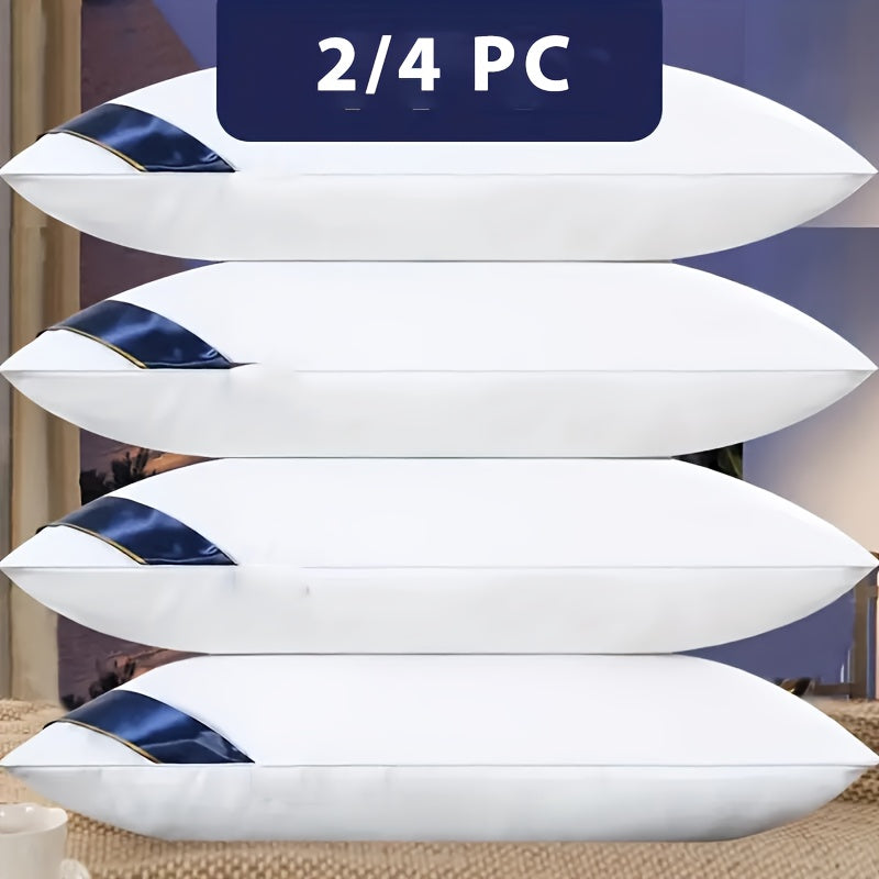[Five-Star Hotel Cervical Pillow] 2/4pcs Five-Star Hotel Style Cervical Pillow - Soft And Comfortable Non-Collapse Sleep Aid Pillows For Sleeping- Home Gift Festival Gift Room Decor High-Quality, And Perfect For Side Or Back Sleeping