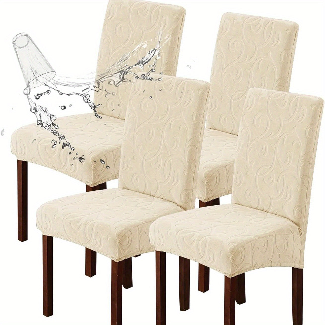 4-Piece Dining Chair Slipcover - Washable for Practical Everyday Home – additional product view 32