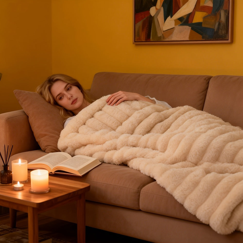Double-Sided Fleece Blanket – Plush All-Season Throw for Home – alternate design view
