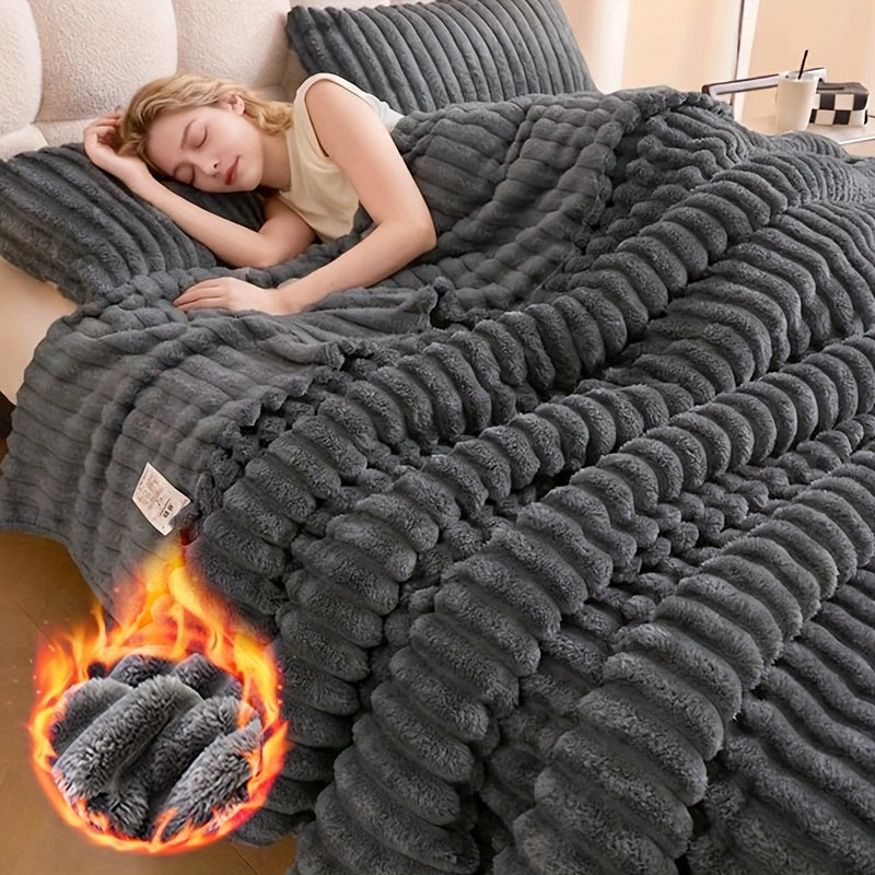 1pc Blanket Soft And Comfortable, Thermal Fleece Blanket Nap Blanket Air Conditioning Blanket Office Outdoor Camping Gift Blanket, Suitable for All Seasons