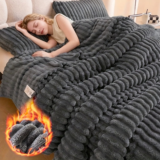 1pc Blanket Soft And Comfortable, Thermal Fleece Blanket Nap Blanket Air Conditioning Blanket Office Outdoor Camping Gift Blanket, Suitable for All Seasons