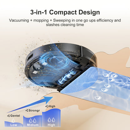 Lubluelu 2026 Robot Vacuum, 7000 Pa/2.5L Self Empty Station/60 Days Hands Free Cleaning/3-In-1 Vacuum And Mop/Wifi/App/24 No-Go Zones/5 Editable Mapping