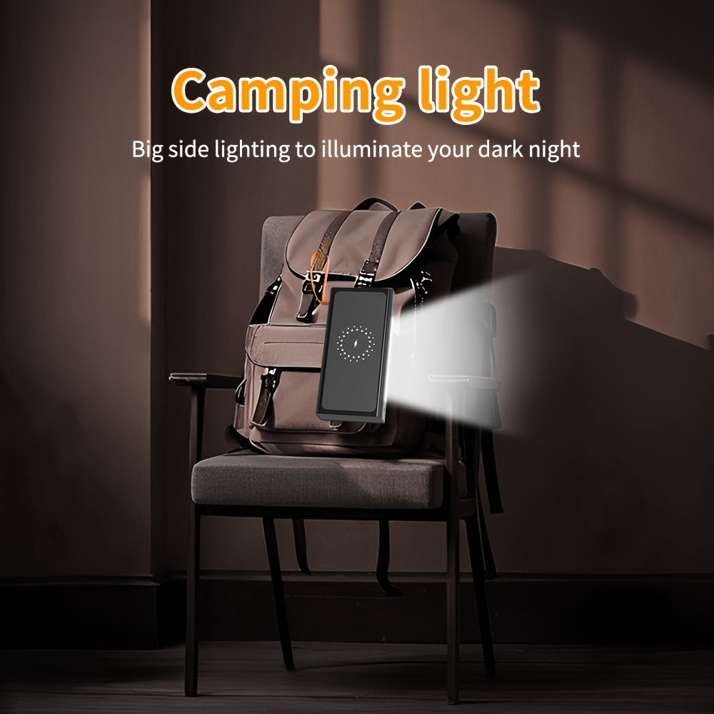 High-Capacity 50000Mah Magnetic Power Bank That Can Charge Several Devices at Once, Featuring a Charging Cable, LED Display, Light, Hand Strap, And Magnetic Attraction, with 22.5W Fast Charging Capability