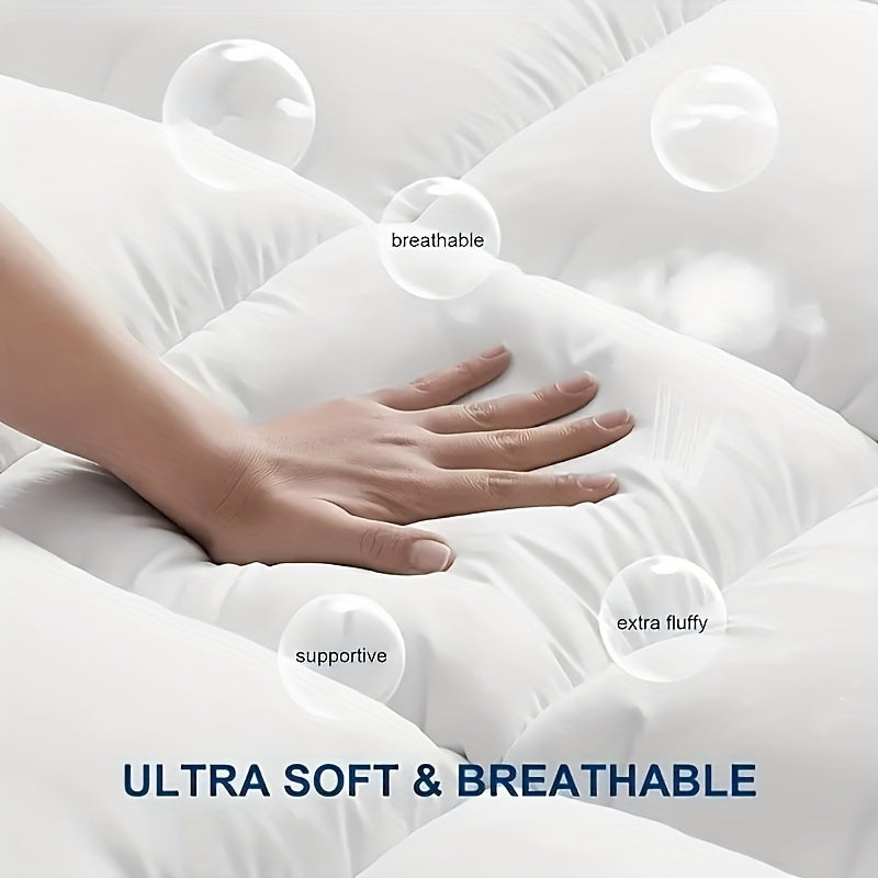 1500GSM Queen King Bamboo Pillowtop Mattress Topper Bed Matress Protector Pad Fitted Sheet