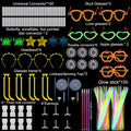 342pcs Ultimate Glow Stick Party Pack for Adults - Vibrant Multi-Shape & Color Glow Sticks with Bracelets, Earrings, Glasses - Ideal for Birthday, Wedding, Halloween, Christmas & New Year Festivities
