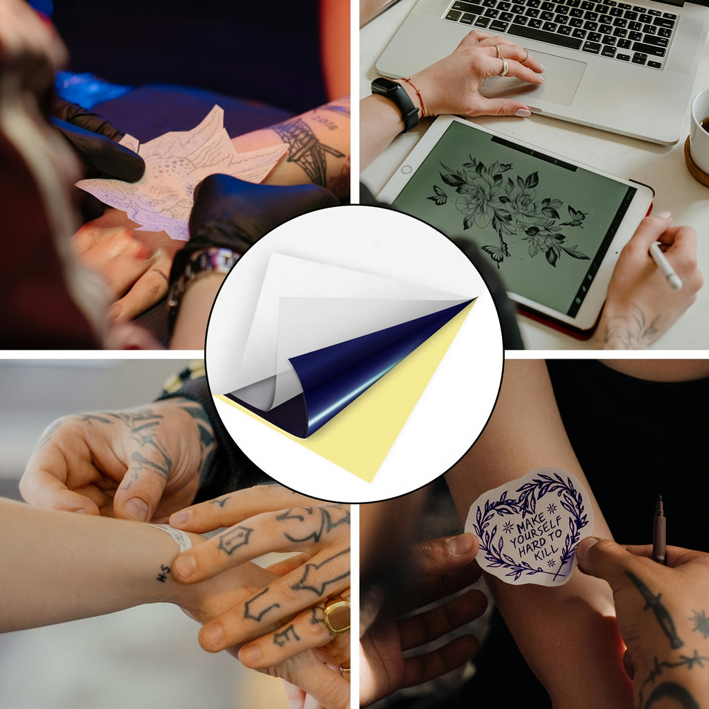 PeriPage Thermal Tattoo Paper, Fast Imaging, Ink-free And Suitable for A4 Size Tattoo Machine, High Definition Printing, A Good Helper for Tattoo Artists
