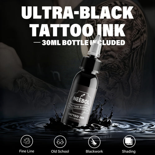 Neebol Tattoo Machine Kit Complete, Cordless Tattoo Gun Set, 2000Mah Battery, Portable Design, Wireless Rotary Tattoo Pen, 20/10 Cartridge Needles, Extra Black Ink, Tattoo Supplies Equipment for Beginners And Artists, Body Art Makeup Halloween Gift