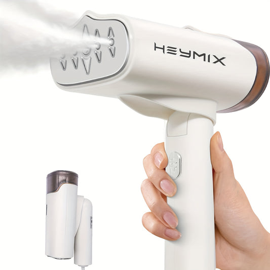 HEYMIX Garment Steamer Iron, Portable Mini Fabric Steamer, 1100W-1200W 2-in-1 Handheld Mini Iron Steam Steamer Iron for Travel, Garment Steam Iron for Home Use & Gifts, 2in1 Handheld Steamer for Clothes