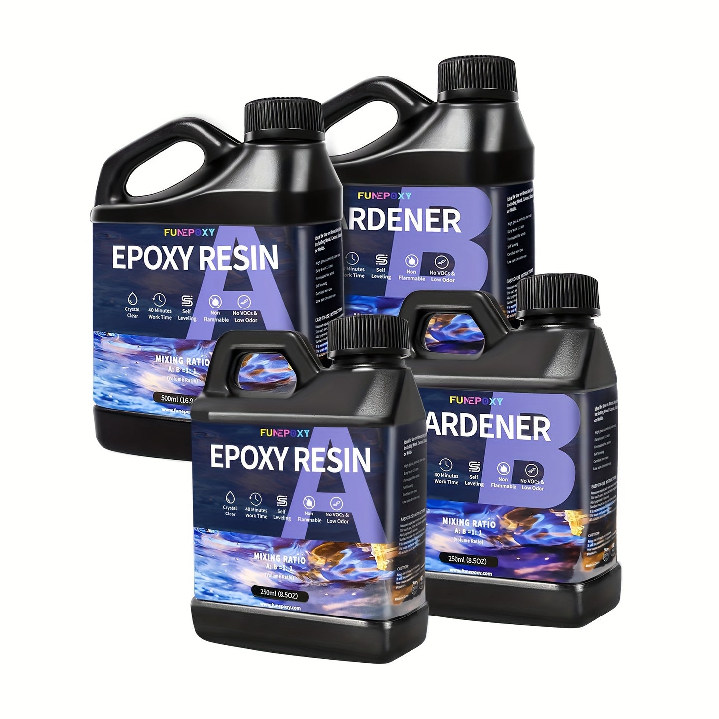 52 Oz (1.5L) Super Clear Epoxy Resin Kit - High Gloss, No Bubble, Fast Cure, Art Resin for Jewelry Making, River Table Tops, Tumblers, Molds, Art Wood Painting - Easy to Use, Low Odor, High Durability, Crystal Clear End