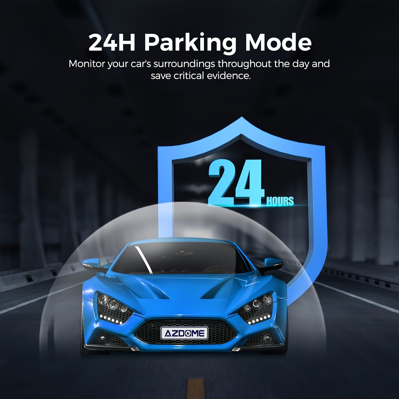 AU AZDOME Dual Channel Car Dash Cam, Front 4K and Rear 1080P, 170° Wide Angle Lens, WDR Super Night Vision, Smart Voice Control, F1.8 Aperture Technology, Built-in 5G WiFi, GPS, Free 64GB Card, Loop Recording, Easy Installation