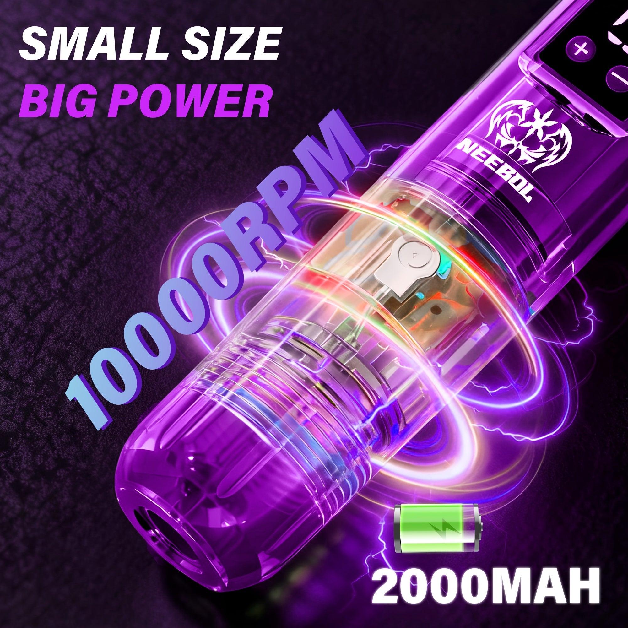 Neebol Tattoo Machine Kit Complete Easter Gift, Cordless Tattoo Pen, 2000mAHLong Battery Life, Wireless Rotary Tattoo Gun with Screen Display, 20/10 Cartridge Needles, Inks, Tattoo Supplies for Beginners And Artists, Body Art Makeup Gift