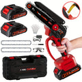 Ultra-Portable Mini Chainsaw 6-Inch - Cordless, Rechargeable, Handheld, Battery Powered with 2pcs Or 1pc Batteries for Efficient Wood/Trees Cutting And Pruning, Electric Saw