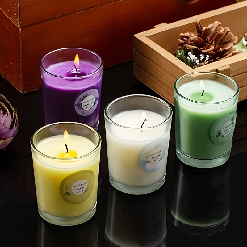 20 Colorful Glass Scented Candles for Valentine's Day, Spring Festival, Festive Decorations, Household Use, Best Gift Candles