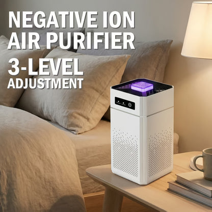 Portable Negative Ion Air Purifier with Filter / Equipped with HEPA Filter Screen / USB Charging Cable / Removes Odors And Dust / Air Purifier Air Volume 51-150 Cubic Meters Per Hour / Durable Plastic / High-Quality Filter Element