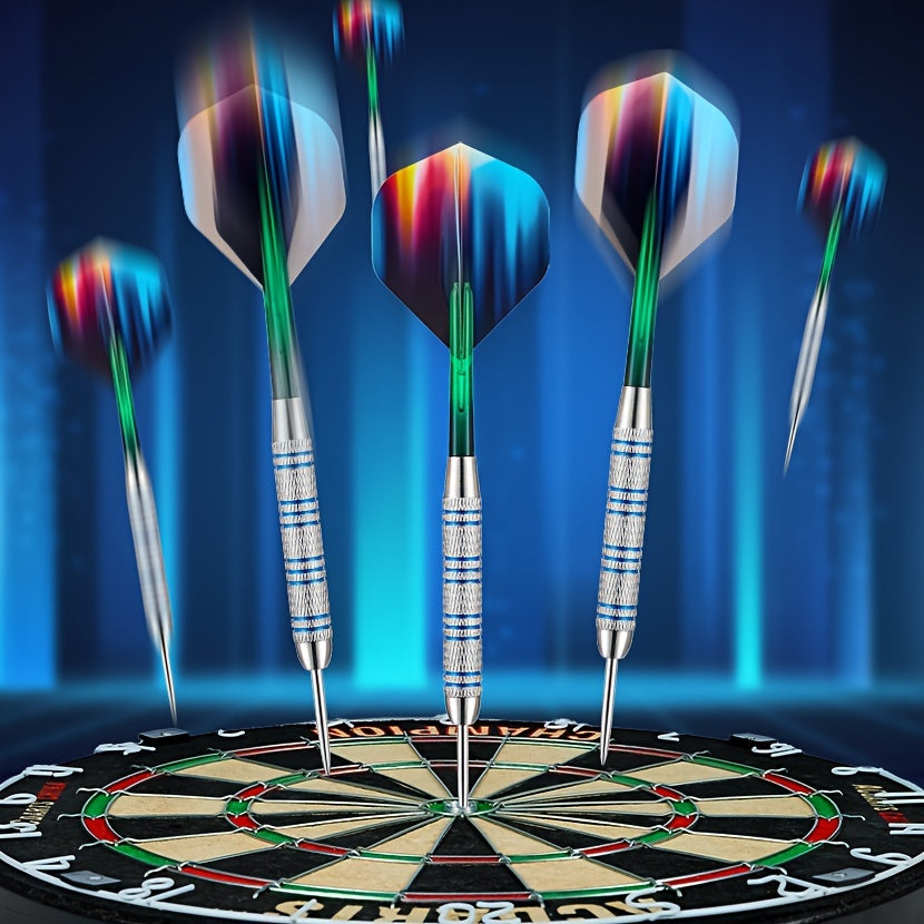 3pcs Durable Metal Tip Darts Set With Storage Box, Portable Metal Darts With Dart Flights For Beginners Or Professional Players