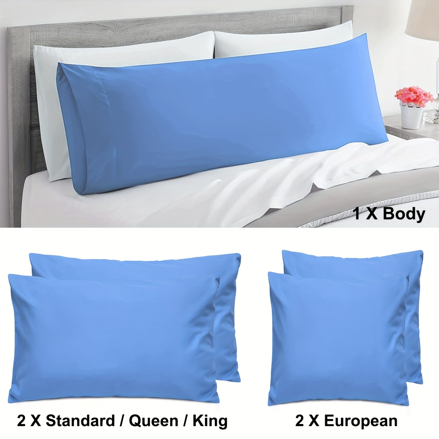 2pcs Cotton Pillowcase Set - bedrooms, guest rooms and hotels – additional product view 48