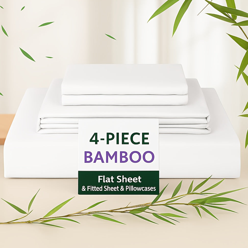 40cm Bamboo Deep-Pocket Bed Sheet Set - bedrooms, guest rooms and – additional product view 48