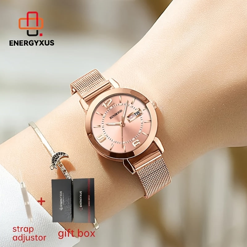 Elegant And Fashionable Women'S Wristwatches, Easy Women'S Wristwatches, Exquisite Women'S Wristwatches, Diverse Color Schemes And Styles, Small And Delicate Round Dials, Metal Mesh Straps That Fit The Wrist, High-End Gifts