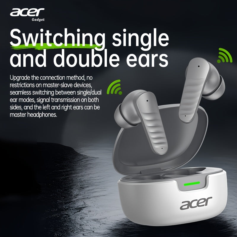 Acer OHR503 Mini Sport Wireless Earbuds - Wireless Stereo, In-Ear Noise-Canceling, Extra Long Battery Life, Universal Fit for Men And Women, Latest Model