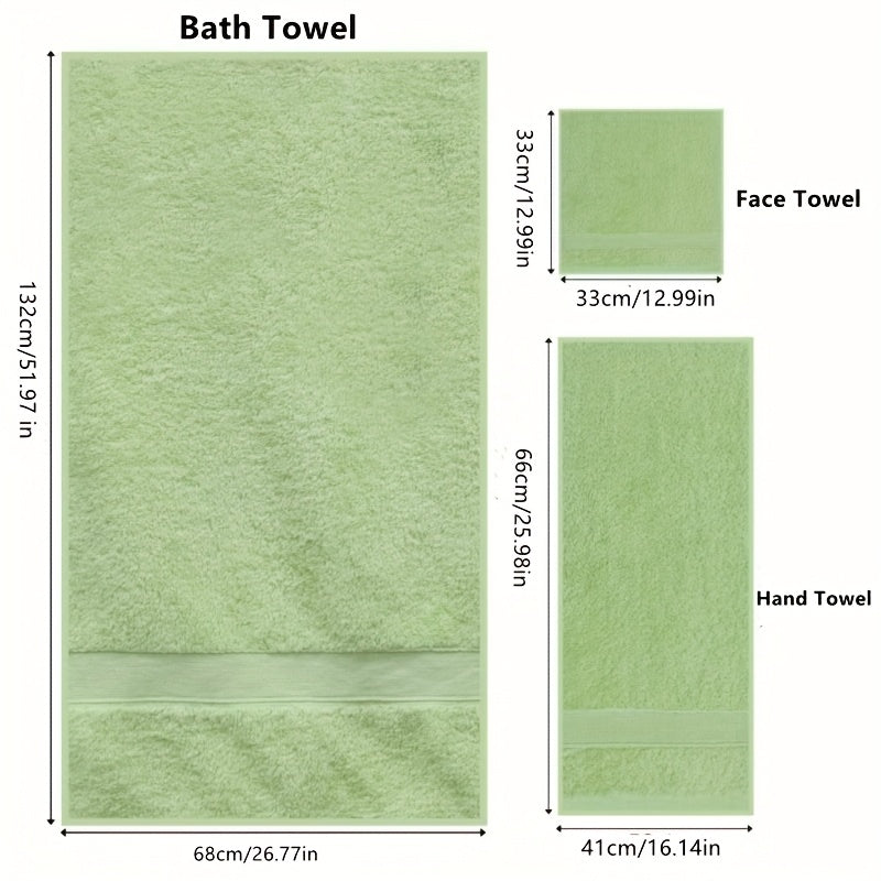 100% Combed Cotton Bath Towels Set, Premium Quality 550GSM, 6pcs Towels Set - 2 Bath Towels, 2 Hand Towels, And 2 Face Towels, Skin Friendly And Ultra Soft for Bathroom, Family, Hotel, Spa