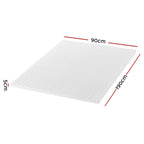 Egg-Crate Foam Mattress Topper – 5cm Cooling Fitted Bed Layer – alternate product view