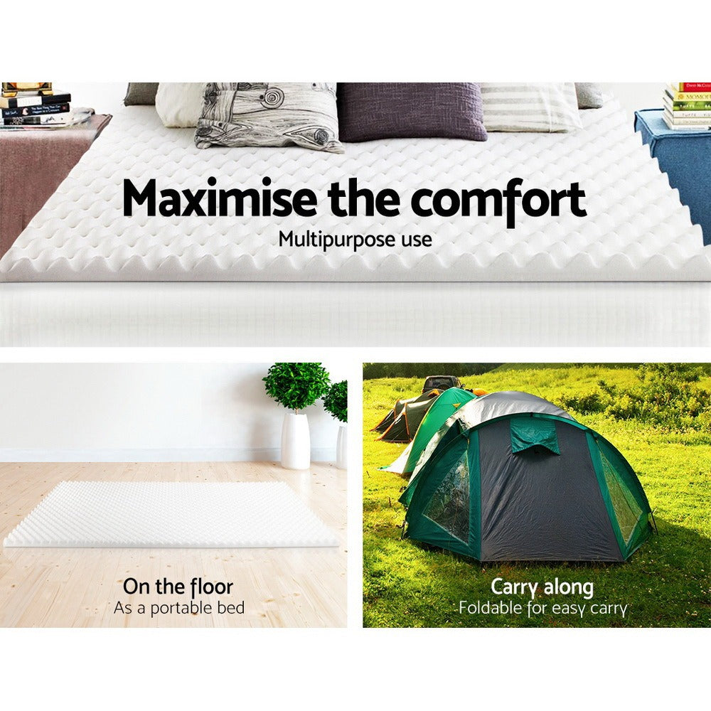 Egg-Crate Foam Mattress Topper – 5cm Cooling Fitted Bed Layer – design and construction details