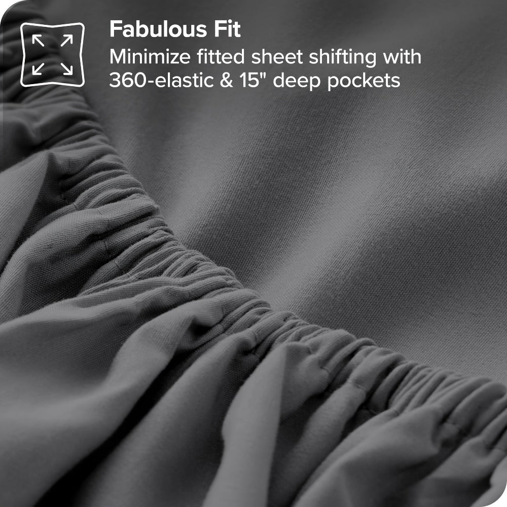 Egyptian Cotton Bed Sheet Set – 2200TC 3-Piece Deep-Pocket Bedding – additional product view 13