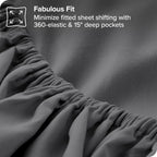 Egyptian Cotton Bed Sheet Set – 2200TC 3-Piece Deep-Pocket Bedding – additional product view 13