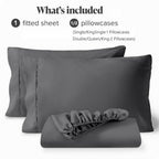 Egyptian Cotton Bed Sheet Set – 2200TC 3-Piece Deep-Pocket Bedding – additional product view 9