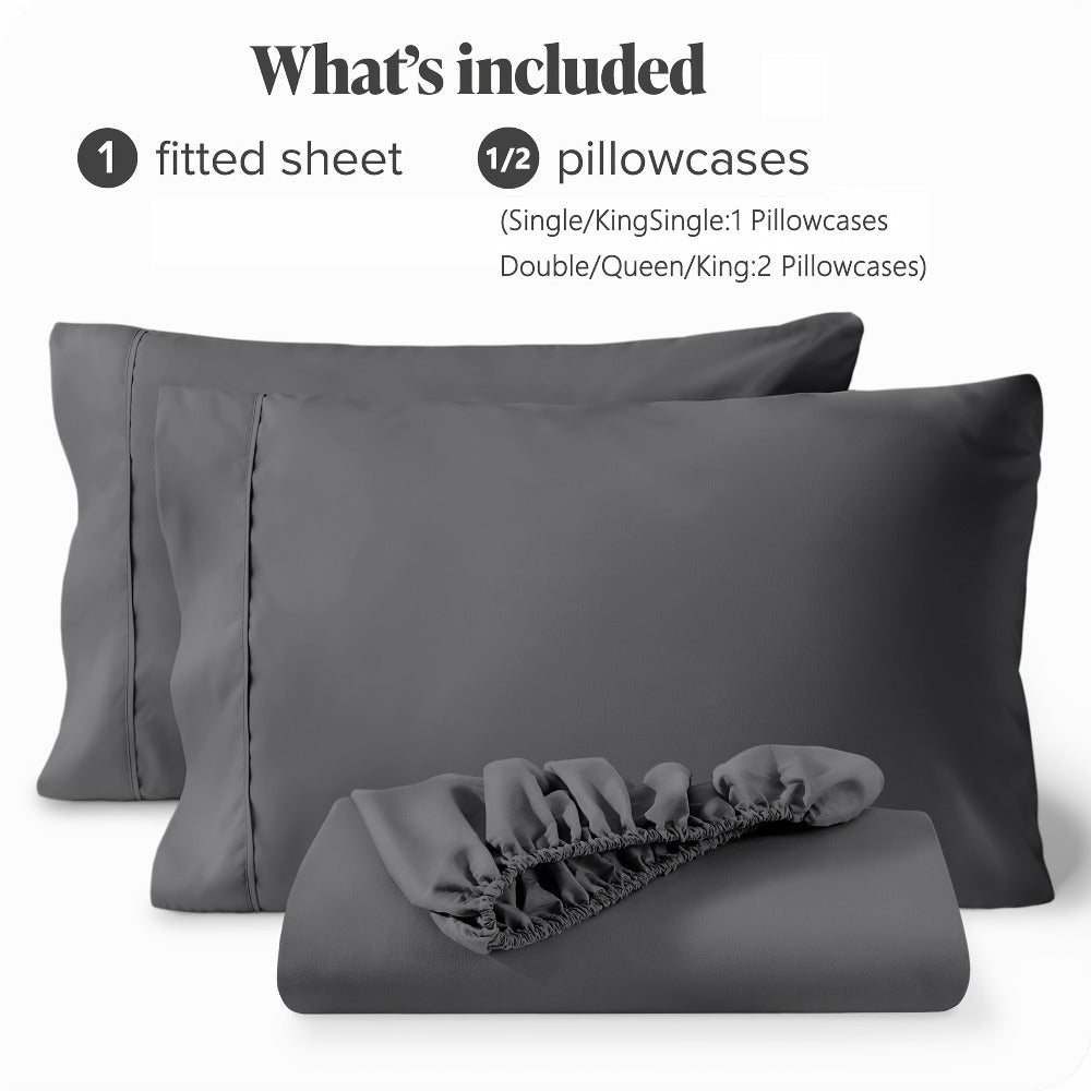 Egyptian Cotton Bed Sheet Set – 2200TC 3-Piece Deep-Pocket Bedding – additional product view 9