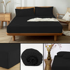 Egyptian Cotton Bed Sheet Set – 2200TC 3-Piece Deep-Pocket Bedding – feature reference