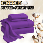 Egyptian Cotton Bed Sheet Set – 4-Piece 45.72cm Deep-Pocket Bedding – alternate product view