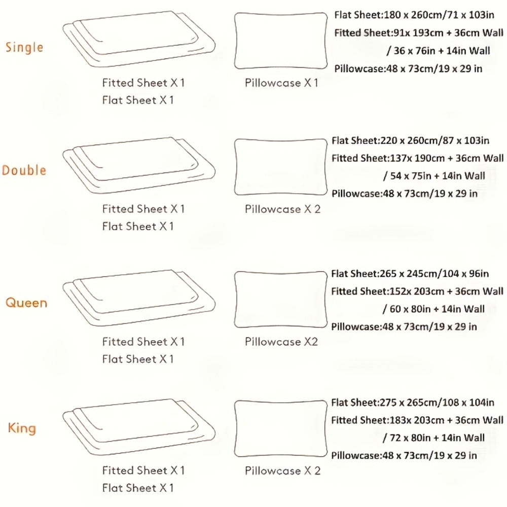 Egyptian Cotton Bed Sheet Set – 4-Piece 45.72cm Deep-Pocket Bedding – additional product view 15