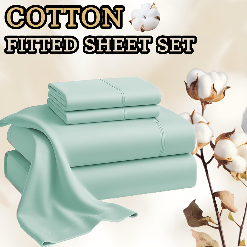 Egyptian Cotton Bed Sheet Set – 4-Piece 45.72cm Deep-Pocket Bedding – additional product view 18