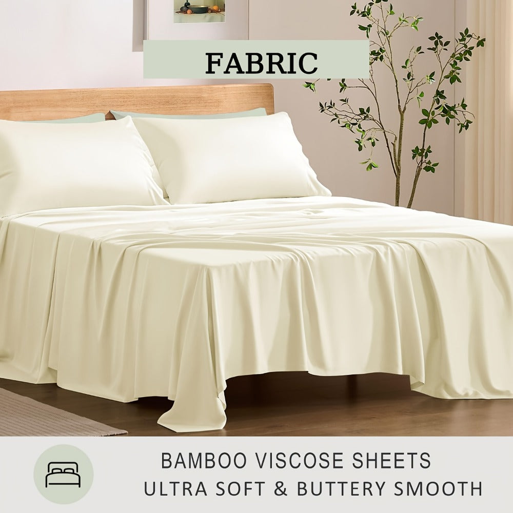 Egyptian Cotton Bed Sheet Set – 4-Piece 45.72cm Deep-Pocket Bedding – additional product view 19