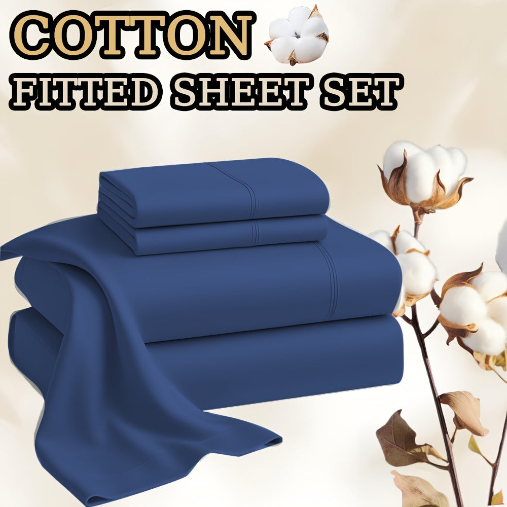 Egyptian Cotton Bed Sheet Set – 4-Piece 45.72cm Deep-Pocket Bedding – additional product view 20