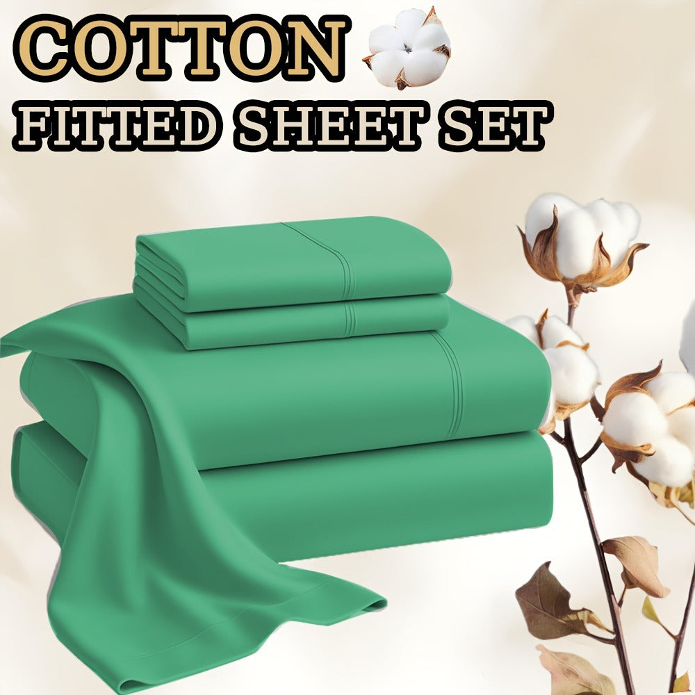 Egyptian Cotton Bed Sheet Set – 4-Piece 45.72cm Deep-Pocket Bedding – additional product view 29