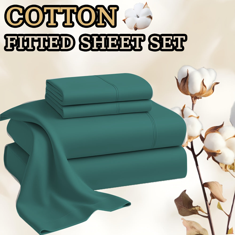 Egyptian Cotton Bed Sheet Set – 4-Piece 45.72cm Deep-Pocket Bedding – additional product view 39