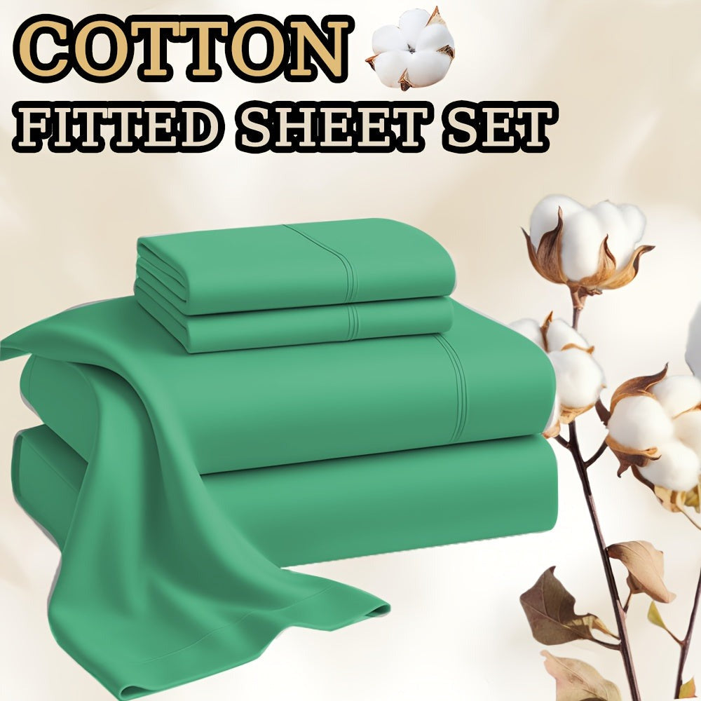 Egyptian Cotton Bed Sheet Set – 4-Piece 45.72cm Deep-Pocket Bedding – additional product view 9