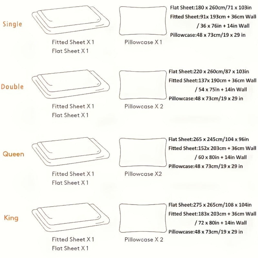 Egyptian Cotton Bed Sheet Set – 4-Piece 45.72cm Deep-Pocket Bedding – close-up product details