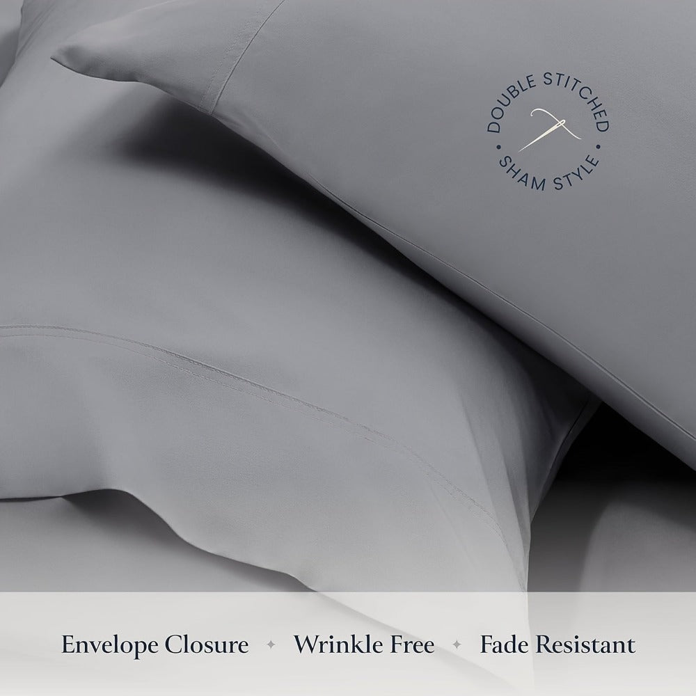 Egyptian Cotton Sheet Set - 2000TC 4-Piece Deep-Pocket Bedding – alternate product view