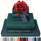 Egyptian Cotton Sheet Set - 2000TC 4-Piece Deep-Pocket Bedding – product detail angle