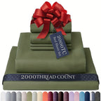 Egyptian Cotton Sheet Set - 2000TC 4-Piece Deep-Pocket Bedding – additional product view 21