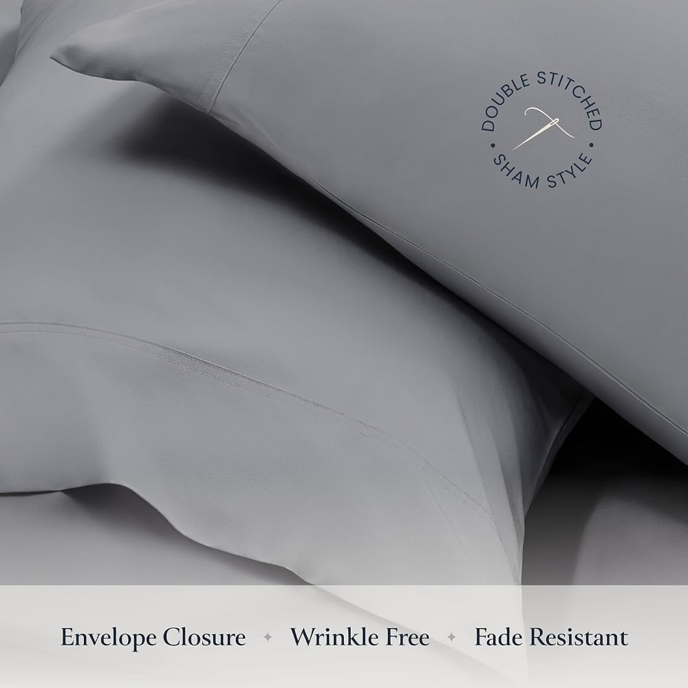 Egyptian Cotton Sheet Set - 2000TC 4-Piece Deep-Pocket Bedding – additional product view 26