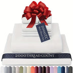 Egyptian Cotton Sheet Set - 2000TC 4-Piece Deep-Pocket Bedding – additional product view 9
